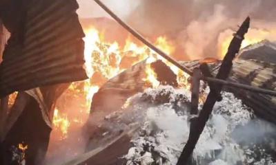 গাজীপুরের ঝুট গোডাউনে ভয়াবহ আগুন, নিয়ন্ত্রণে ৬ ইউনিট