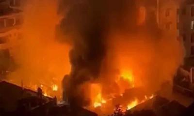 রাজধানীর তুরাগে বস্তিতে ভয়াবহ আগুন