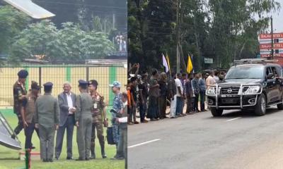 ঠাকুরগাঁওয়ে পৌঁছালেন রাষ্ট্রপতি
