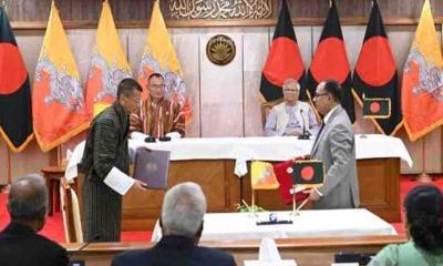 ভুটান ও বাংলাদেশের মধ্যে স্বাস্থ্য ও টেলিকম খাতে দুটি সমঝোতা স্মারক সই