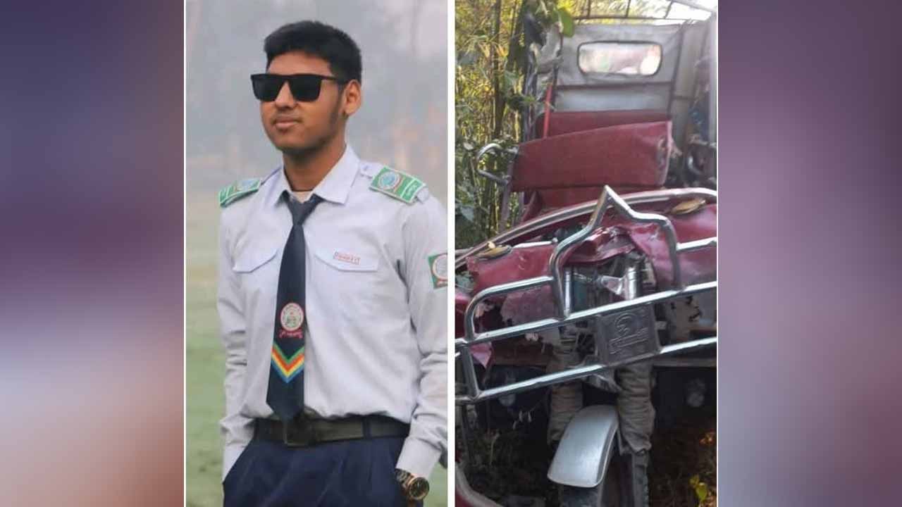 চিরিরবন্দরে সড়ক দুর্ঘটনায় স্কুলছাত্র নিহত, আহত কয়েকজন