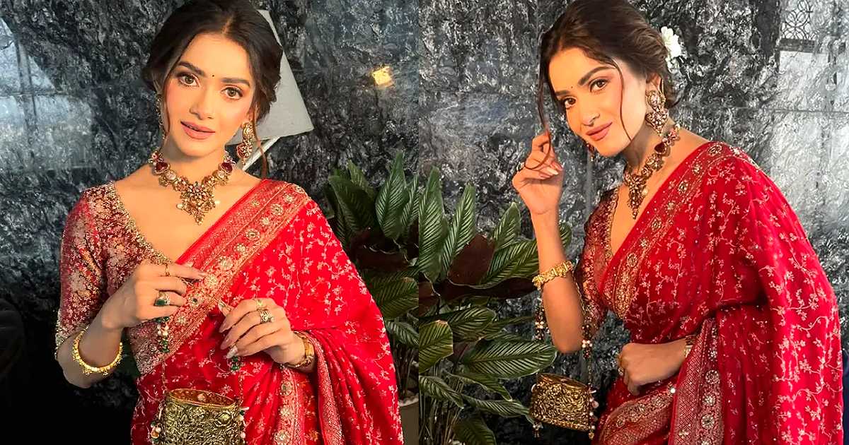 তানজিন তিশার লাল বেনারসি লুকে ভক্তদের প্রশংসা