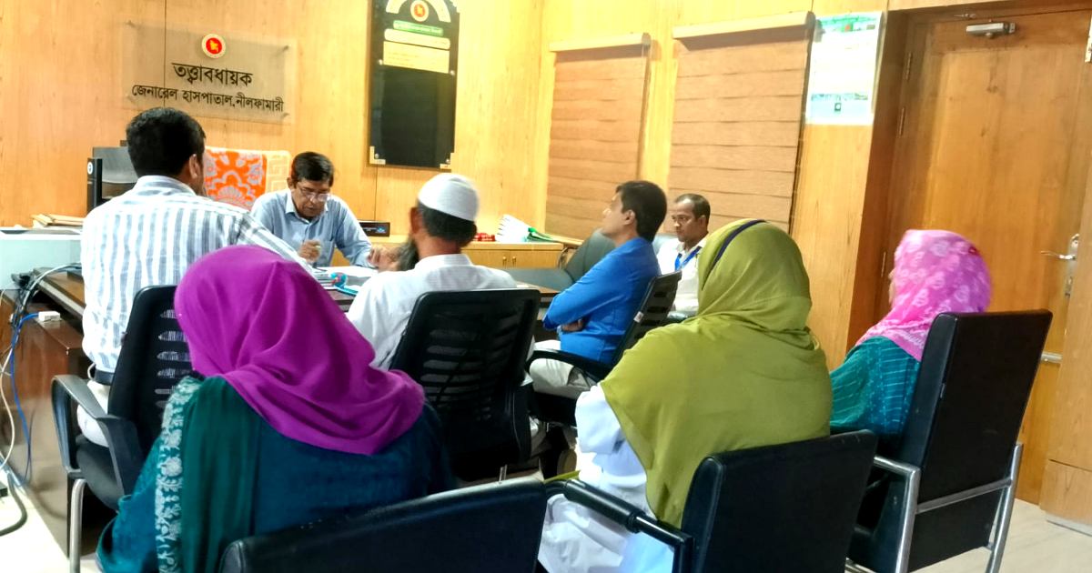 রোগীদের সাথে মানবিক আচরণ নিশ্চিতের আশ্বাস তত্ত্বাবধায়কের