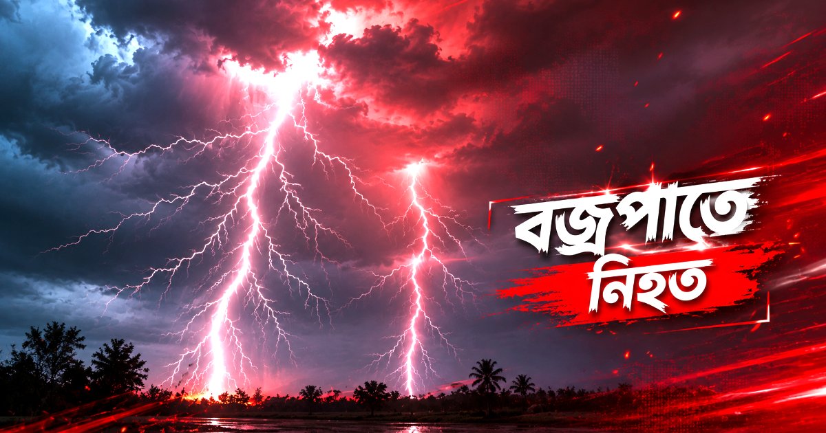 বজ্রপাতে প্রাণ হারাল মামাতো-ফুফাতো ভাই-বোন