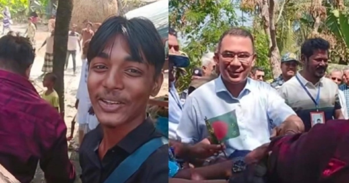 প্রধানমন্ত্রী তারেক রহমানের সঙ্গে হাত মিলিয়ে উচ্ছ্বসিত বাদাম বিক্রেতা