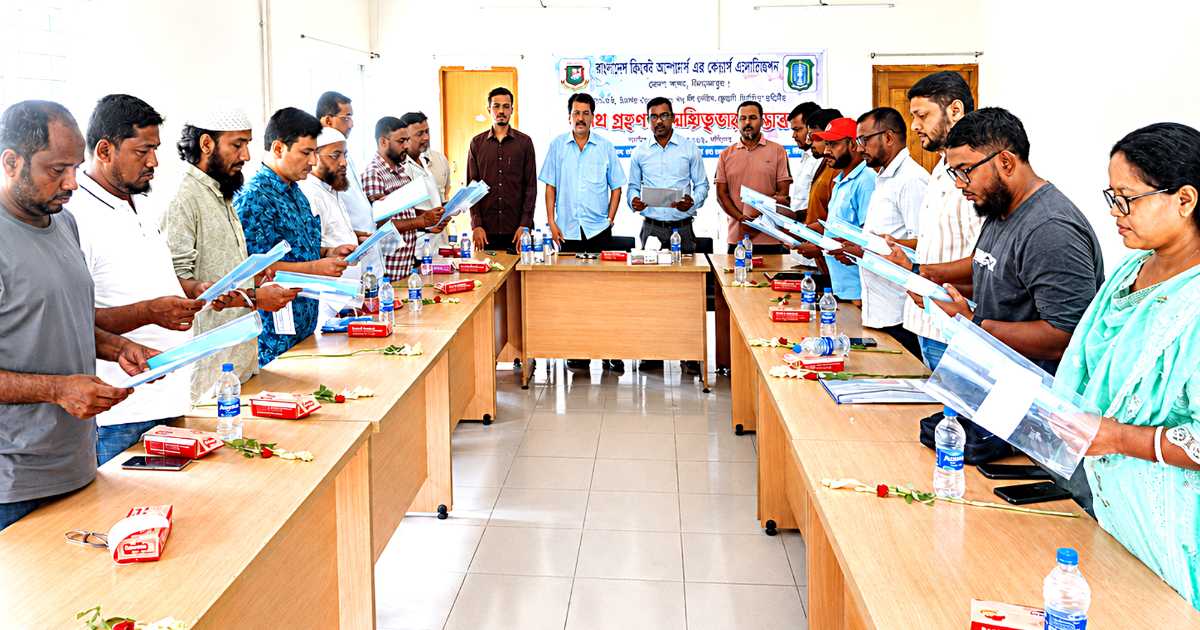 দিনাজপুরে ক্রিকেট আম্পায়ার্স ও স্কোরার্স অ্যাসোসিয়েশনের শপথ