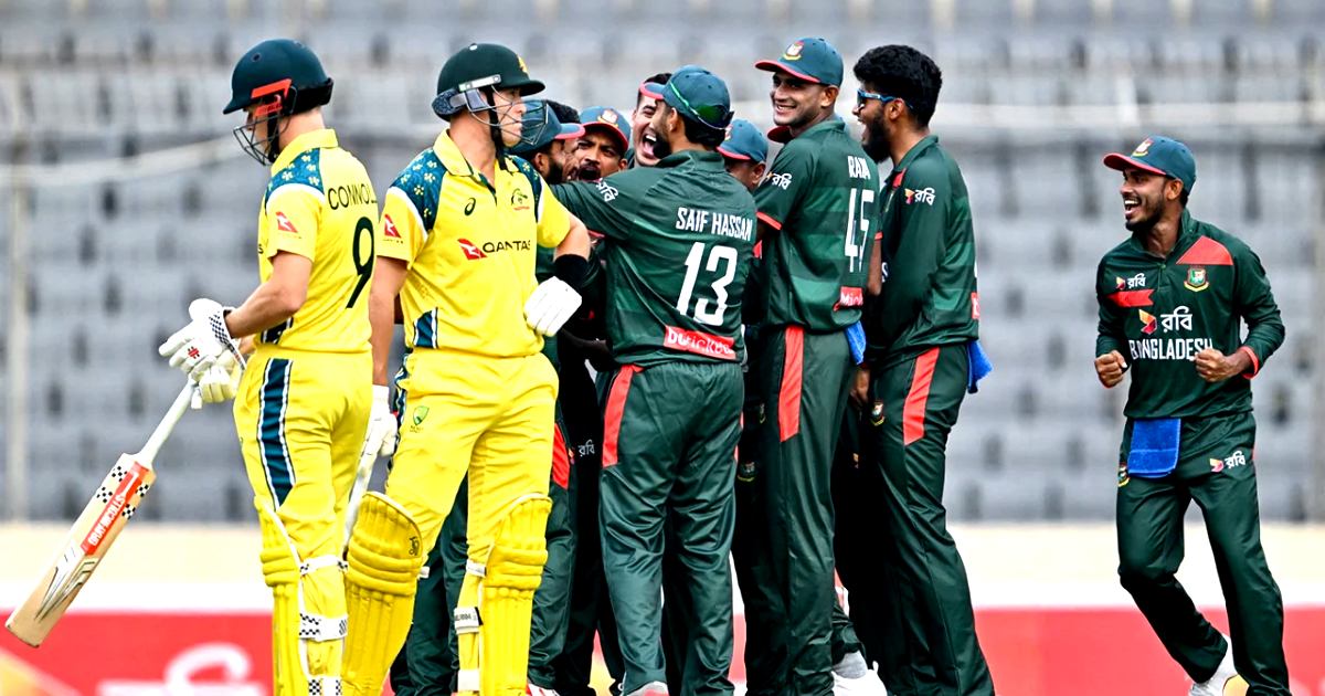অজিদের বিপক্ষে দেশের মাটিতে ঐতিহাসিক জয় পেল বাংলাদেশ