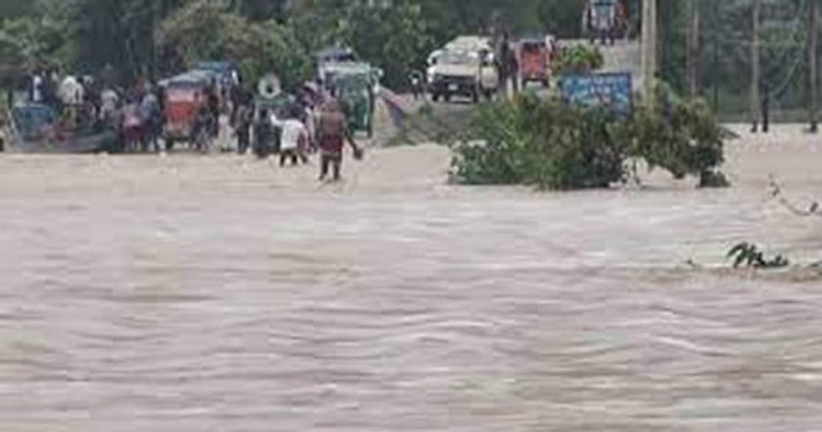 সুনামগঞ্জে পাহাড়ি ঢলে নিম্নাঞ্চল প্লাবিত
