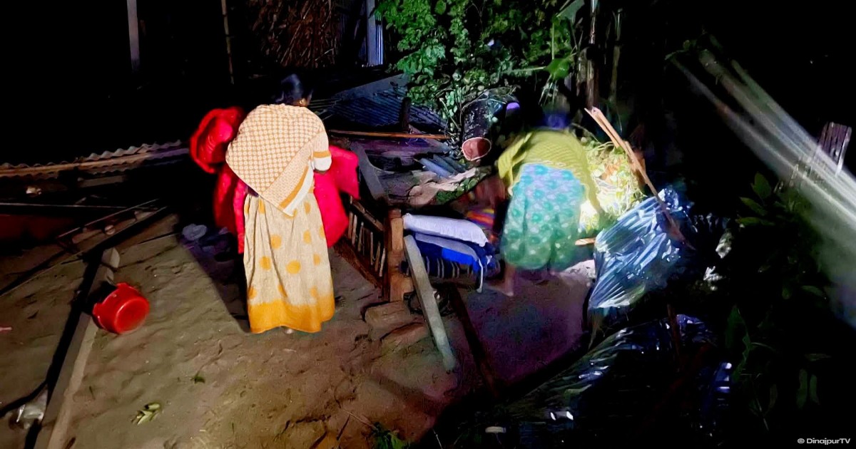 দিনাজপুরের বীরগঞ্জে ঝড়ে গাছ পড়ে গৃহবধূর মৃত্যু