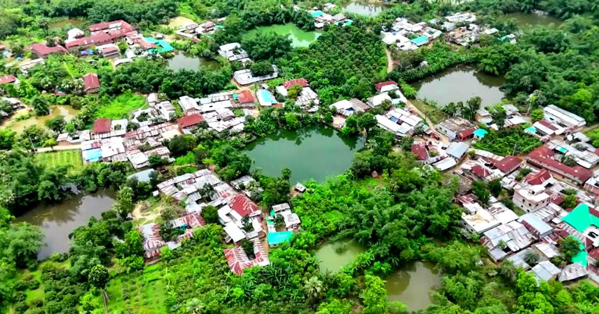 নওগাঁর সীমান্তঘেষা গ্রাম হাটশাওলীতে ঐতিহ্যবাহী মাটির ঘর ও আধুনিক আম চাষ