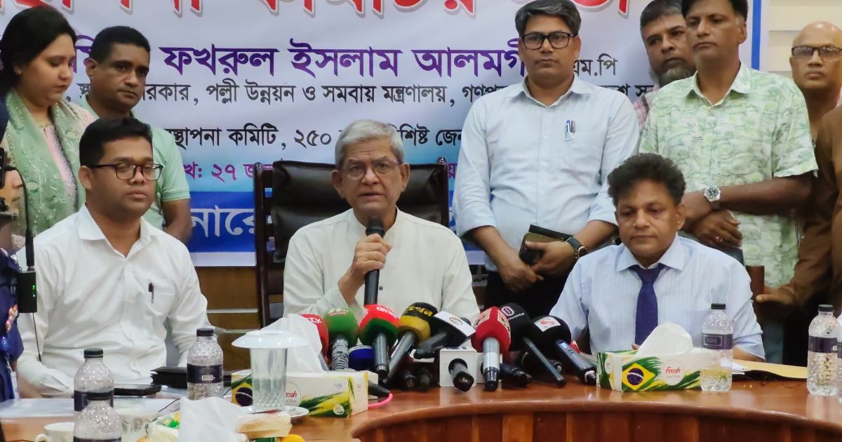 সবকিছু সরকারের ওপর ছাড়লে চলবে না‍‍` মির্জা ফখরুল