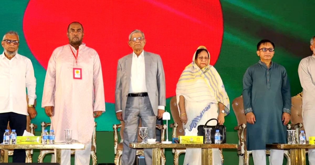 সিলেটে গণসংবর্ধনায় যোগ দিলেন রাষ্ট্রপতি মির্জা ফখরুল