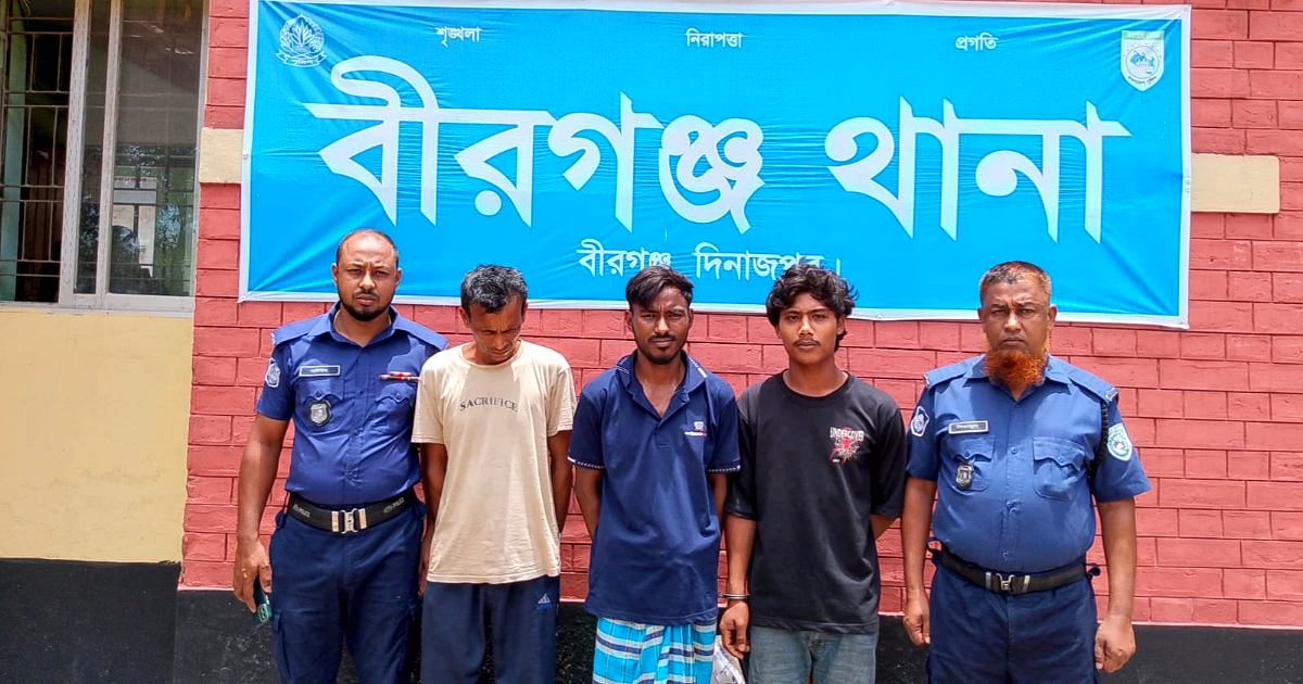 মাদকবিরোধী অভিযানে বীরগঞ্জে ৩ জনের কারাদণ্ড