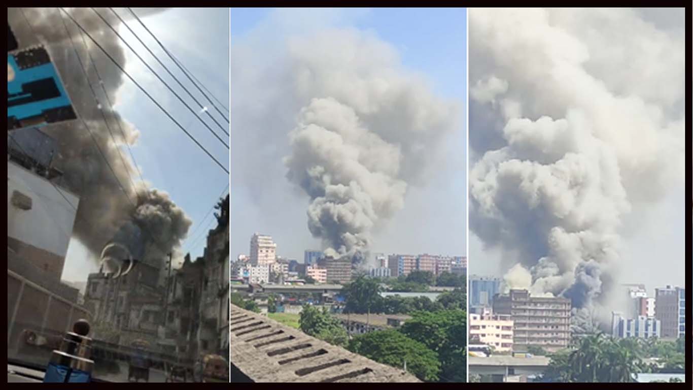 গাজীপুরে ড্রাগ ইন্টারন্যাশনালের কেমিক্যাল গোডাউনে ভয়াবহ আগুন