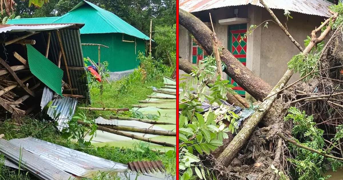 ফেনীর সোনাগাজীতে টর্নেডোর তাণ্ডব ক্ষতিগ্রস্ত ৩৫ পরিবার