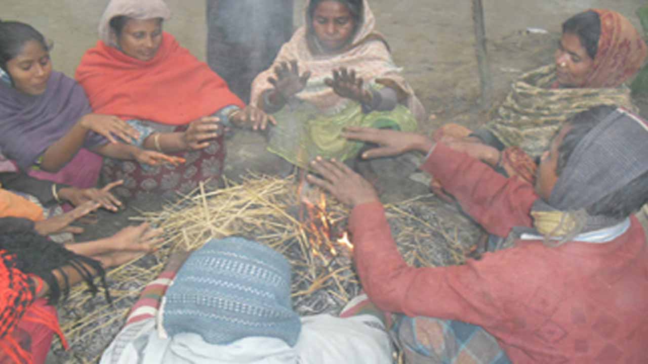 ঘোড়াঘাটে হাড়কাঁপানো শীতে জনজীবন বিপর্যস্ত