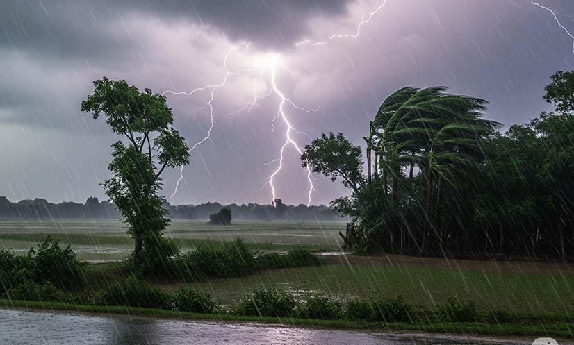 সারা দেশে বজ্রসহ বৃষ্টি, তিন বিভাগে ভারি বর্ষণের পূর্বাভাস