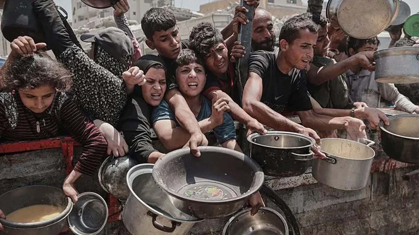 গাজায় অনাহারে আরও ১০ ফিলিস্তিনি শিশুর মৃত্যু