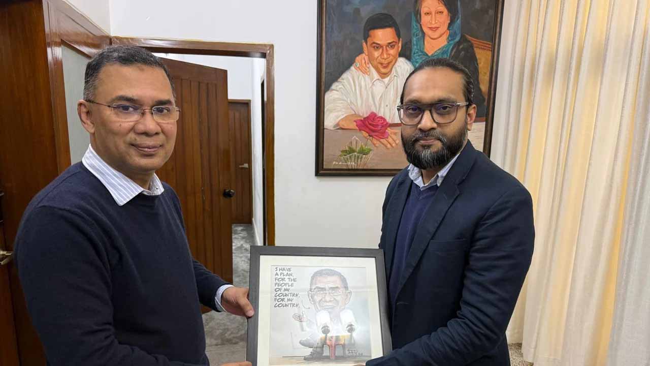 কার্টুনিস্টকে ধন্যবাদ জানালেন বিএনপি চেয়ারম্যান তারেক রহমান
